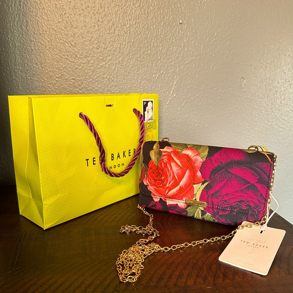 NWT Ted Baker flowered small purse.